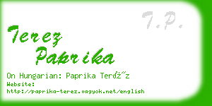 terez paprika business card